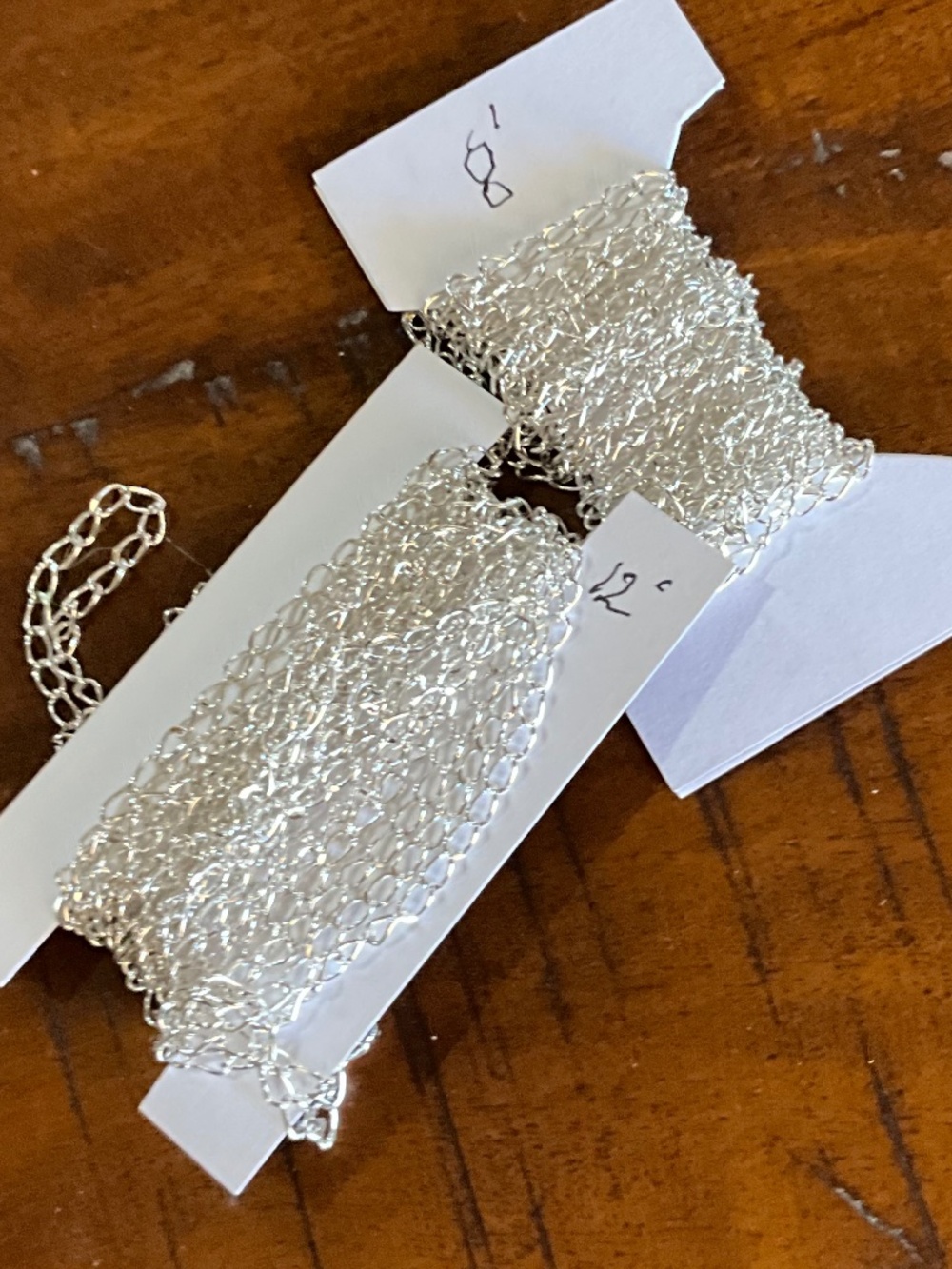 Silver plated 4.5mm curb chains, 20 ft for jewelry making